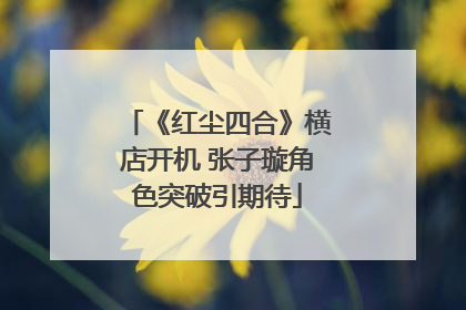 《红尘四合》横店开机 张子璇角色突破引期待