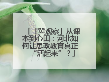 「冀观察」从课本到心田：河北如何让思政教育真正“活起来”？