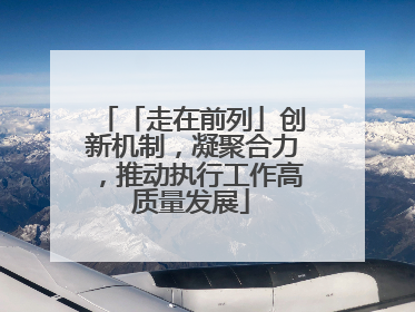 「走在前列」创新机制，凝聚合力，推动执行工作高质量发展