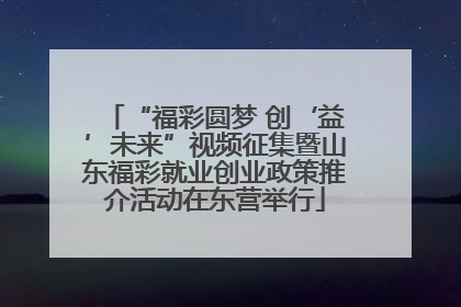 “福彩圆梦 创‘益’未来”视频征集暨山东福彩就业创业政策推介活动在东营举行