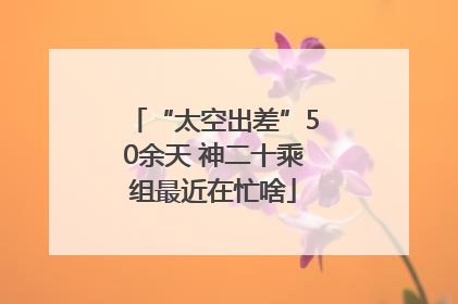 “太空出差”50余天 神二十乘组最近在忙啥