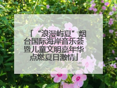 “浪漫屿夏”烟台国际海岸音乐荟暨儿童文明嘉年华点燃夏日激情