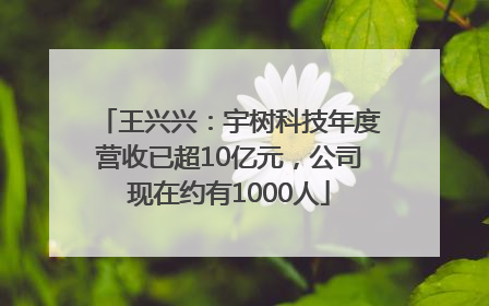 王兴兴：宇树科技年度营收已超10亿元，公司现在约有1000人