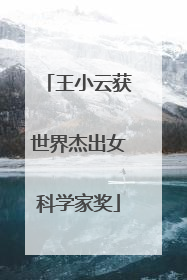 王小云获世界杰出女科学家奖