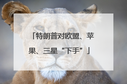 特朗普对欧盟、苹果、三星“下手”
