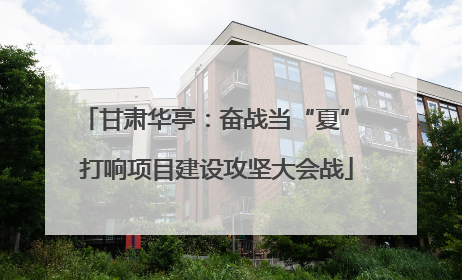 甘肃华亭：奋战当“夏” 打响项目建设攻坚大会战