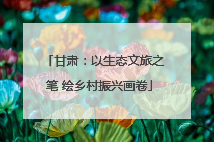 甘肃：以生态文旅之笔 绘乡村振兴画卷