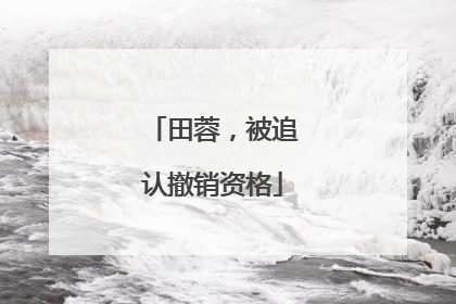 田蓉，被追认撤销资格