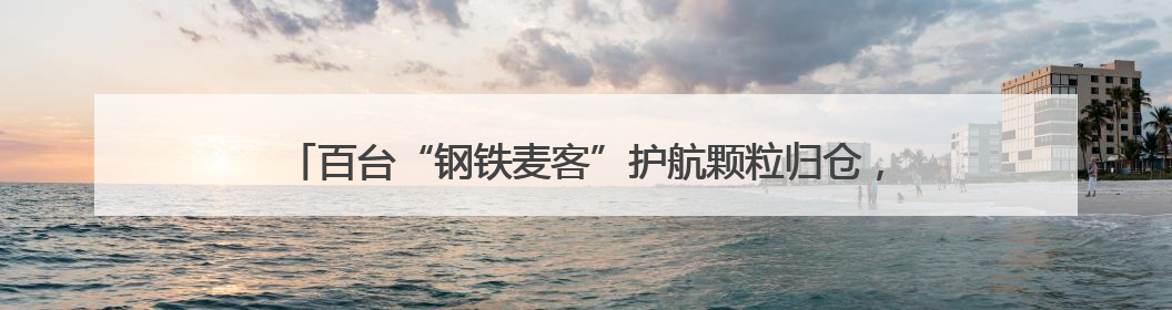 百台“钢铁麦客”护航颗粒归仓，济南高新区4.7万亩小麦开镰