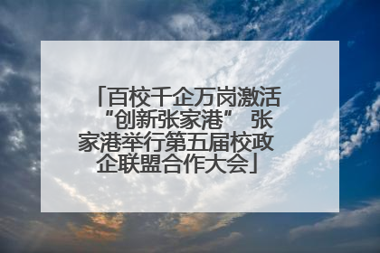 百校千企万岗激活“创新张家港” 张家港举行第五届校政企联盟合作大会