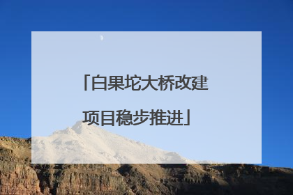 白果坨大桥改建项目稳步推进