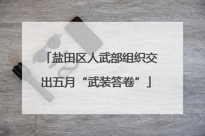 盐田区人武部组织交出五月“武装答卷”
