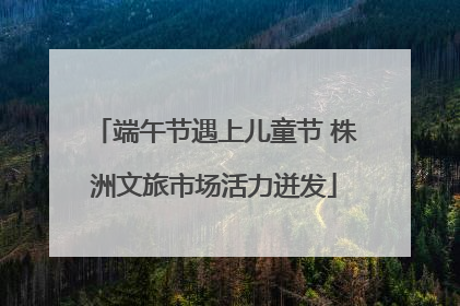 端午节遇上儿童节 株洲文旅市场活力迸发