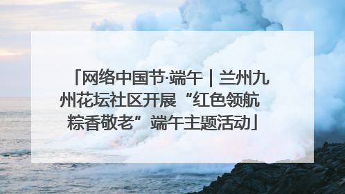 网络中国节·端午｜兰州九州花坛社区开展“红色领航 粽香敬老”端午主题活动