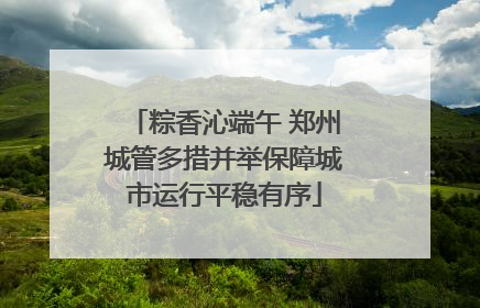 粽香沁端午 郑州城管多措并举保障城市运行平稳有序