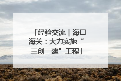 经验交流｜海口海关：大力实施“三创一建”工程