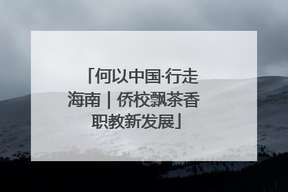 何以中国·行走海南｜侨校飘茶香 职教新发展