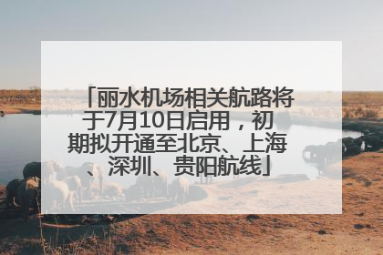 丽水机场相关航路将于7月10日启用，初期拟开通至北京、上海、深圳、贵阳航线
