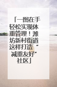 一图在手轻松实现体重管理！潍坊新村街道这样打造“减重友好”社区