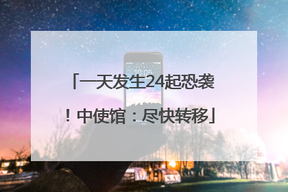 一天发生24起恐袭！中使馆：尽快转移