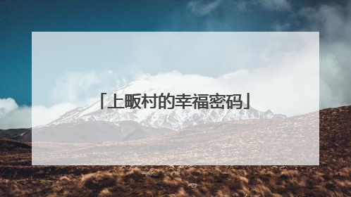 上畈村的幸福密码