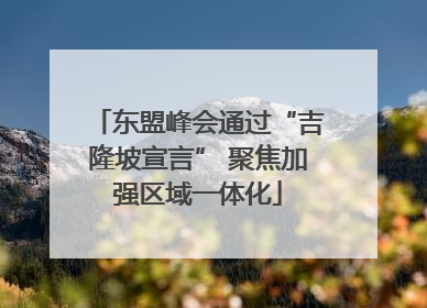 东盟峰会通过“吉隆坡宣言” 聚焦加强区域一体化