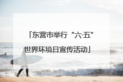 东营市举行“六·五”世界环境日宣传活动