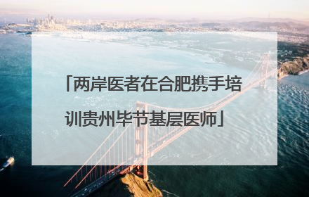 两岸医者在合肥携手培训贵州毕节基层医师