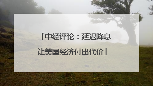 中经评论：延迟降息让美国经济付出代价