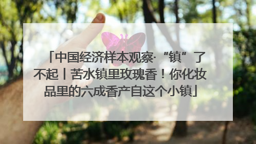 中国经济样本观察·“镇”了不起丨苦水镇里玫瑰香！你化妆品里的六成香产自这个小镇