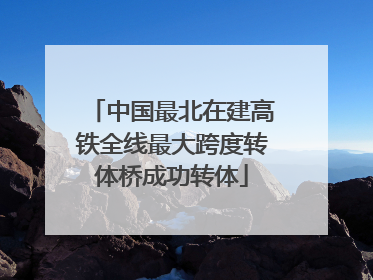 中国最北在建高铁全线最大跨度转体桥成功转体