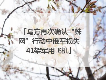 乌方再次确认“蛛网”行动中俄军损失41架军用飞机