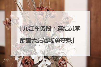 九江车务段：连结员李彦奎六站赛场勇夺魁