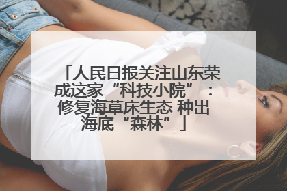 人民日报关注山东荣成这家“科技小院”：修复海草床生态 种出海底“森林”