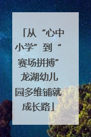 从“心中小学”到“赛场拼搏” 龙湖幼儿园多维铺就成长路