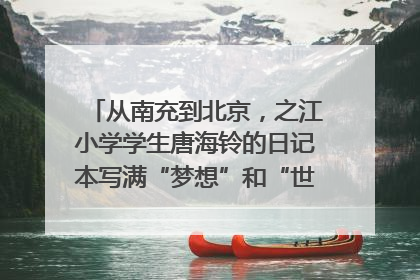 从南充到北京，之江小学学生唐海铃的日记本写满“梦想”和“世界”｜您牵挂的四川