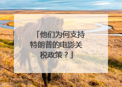 他们为何支持特朗普的电影关税政策？