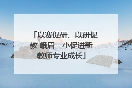 以赛促研、以研促教 峨眉一小促进新教师专业成长