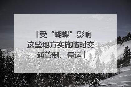 受“蝴蝶”影响 这些地方实施临时交通管制、停运