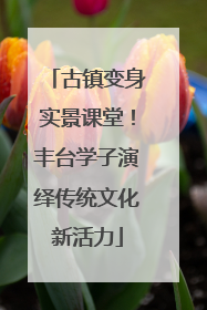 古镇变身实景课堂！丰台学子演绎传统文化新活力