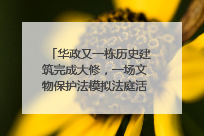 华政又一栋历史建筑完成大修，一场文物保护法模拟法庭活动在此举行