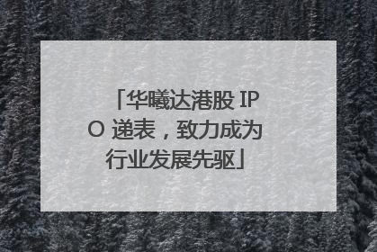 华曦达港股 IPO 递表，致力成为行业发展先驱