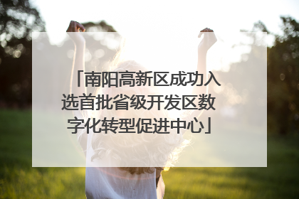 南阳高新区成功入选首批省级开发区数字化转型促进中心