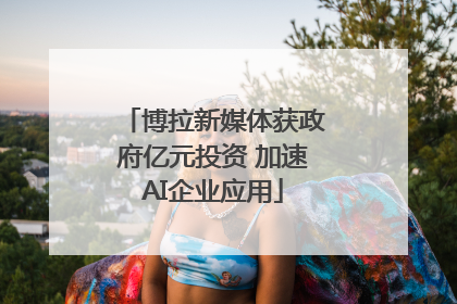 博拉新媒体获政府亿元投资 加速AI企业应用