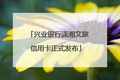 兴业银行潇湘文旅信用卡正式发布