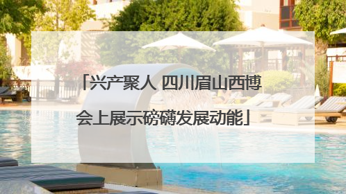兴产聚人 四川眉山西博会上展示磅礴发展动能
