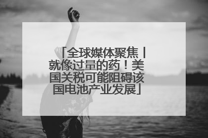 全球媒体聚焦丨就像过量的药！美国关税可能阻碍该国电池产业发展