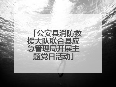 公安县消防救援大队联合县应急管理局开展主题党日活动
