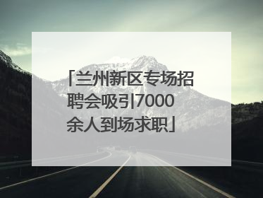 兰州新区专场招聘会吸引7000余人到场求职