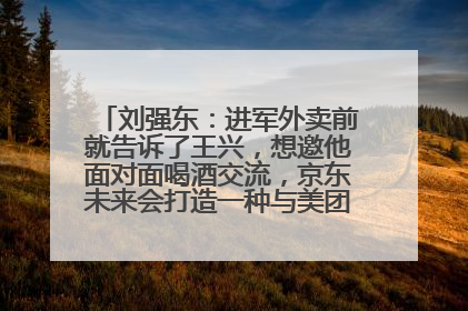 刘强东：进军外卖前就告诉了王兴，想邀他面对面喝酒交流，京东未来会打造一种与美团不同的商业模式